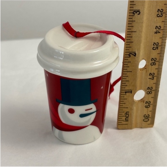 Starbucks Festive Red and Gold Ornament SET OF 3 Christmas ornaments 2012/14 - Picture 8 of 16